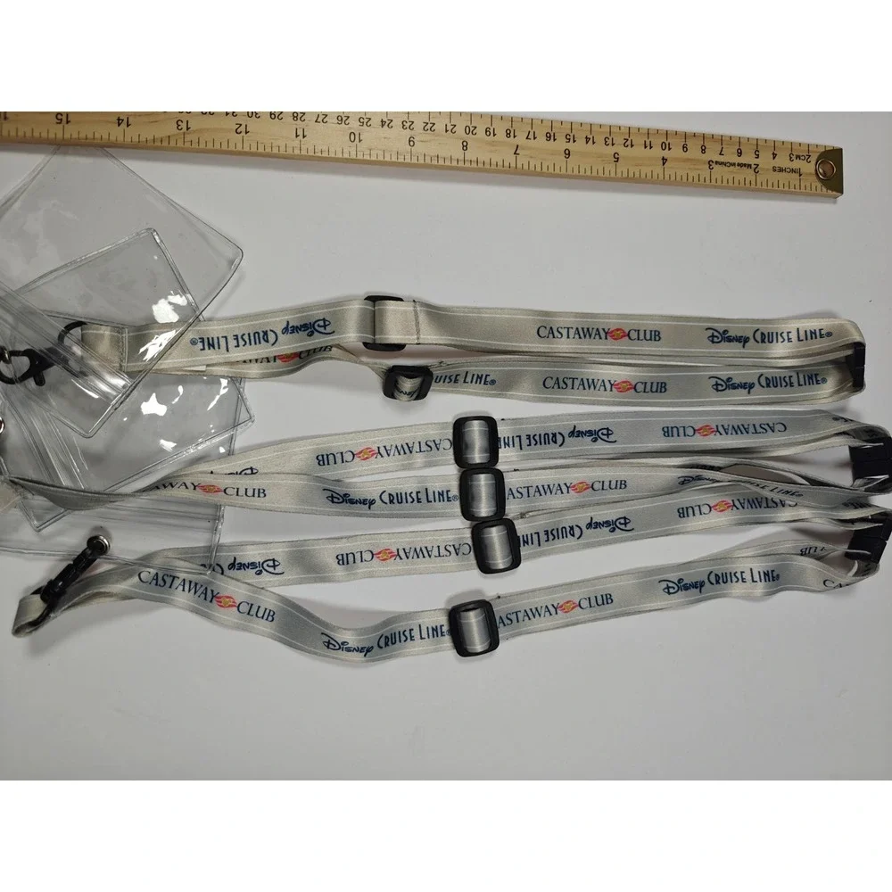 Disney Cruise Line‎ Castaway Club Silver Member Lanyards Lot of 3 DCL Keychains